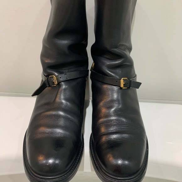 GUCCI Black Leather Horsebit Ankle Boots size 40 - Picture 6 of 14